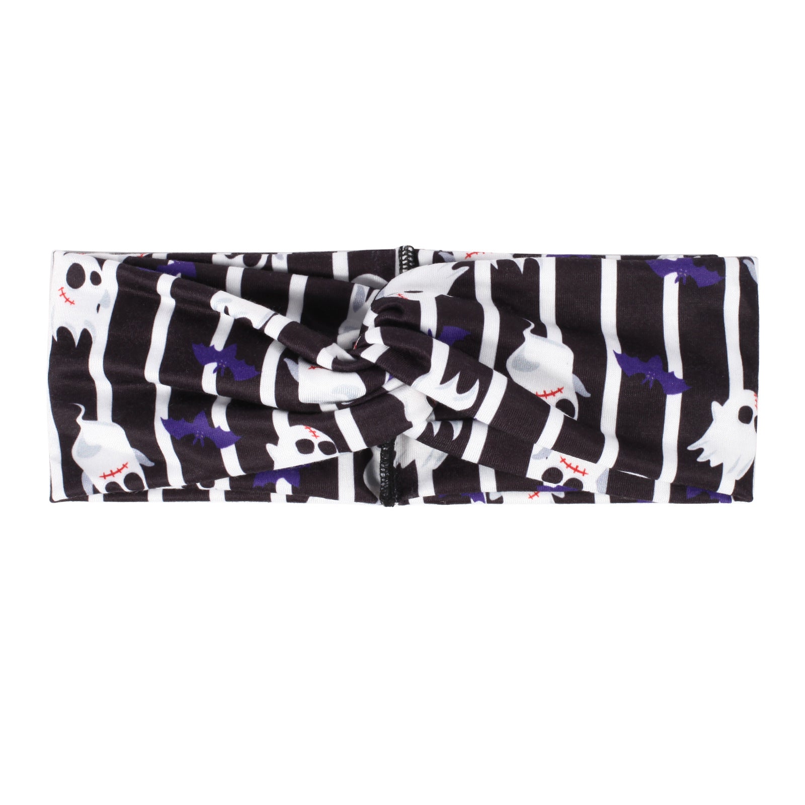 Wholesale Halloween Double Layer Cross Knot Pumpkin Skull Ghost Spider Bat Headband